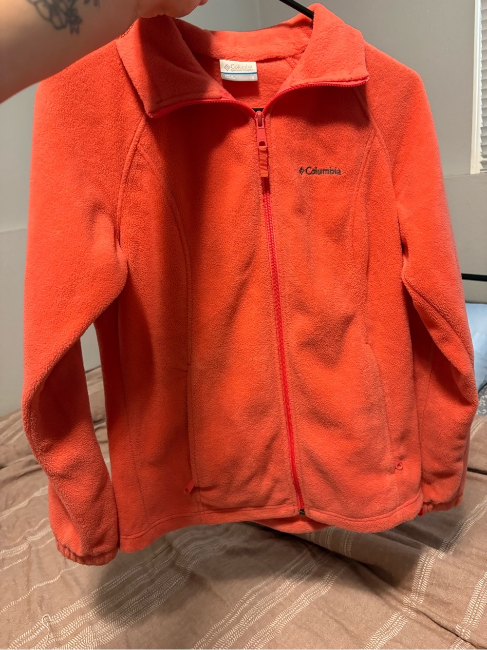 Columbia Kids' Orange Full‑Zip Fleece Jacket